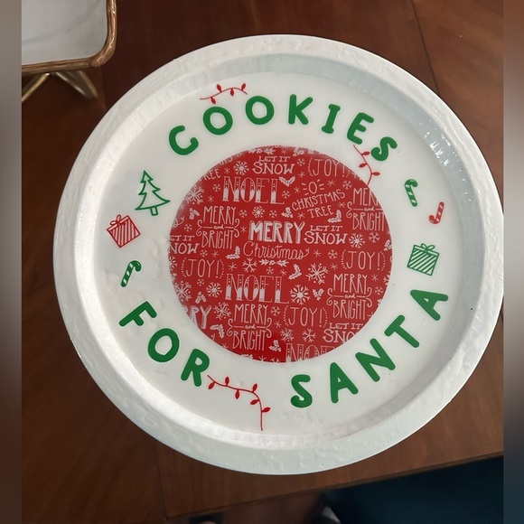 Other - Handmade Cookies for Santa Raised Tray